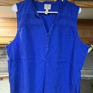 St. John's Bay Royal Blue Sleeveless Blouse